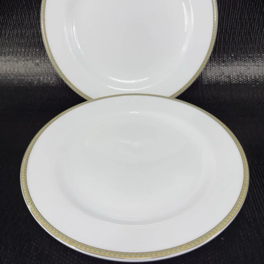 Fortessa Decorated Edges Porcelain 6inch Plate‎ Dish Set 4 Plates Dishes Vintage